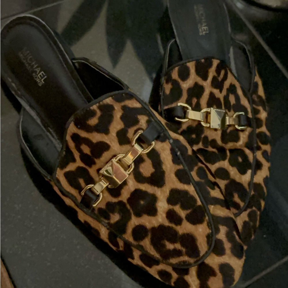 Michael Kors Leopard Print Women's Mules